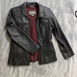 Wilsons Leather Full Zip Motorcycle Classic Jacket